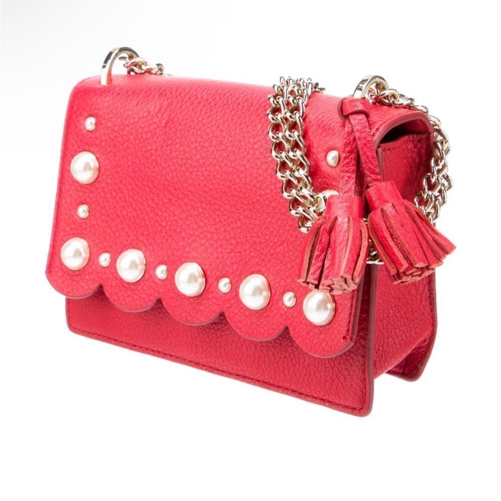 Kate Spade New York Hayes Street Hazel Pearl Royal Red Leather Crossbody… - Picture 3 of 6